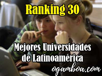 ranking de las mejores universidades de Latinoamérica 2021